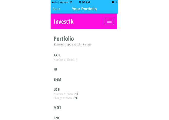 Invest1k – screenshot 2