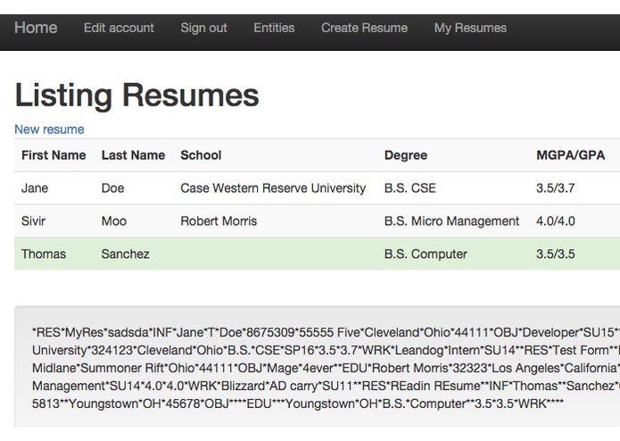 EasyResume – screenshot 1