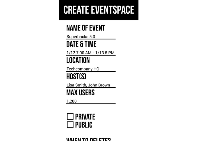 EventSpace – screenshot 1