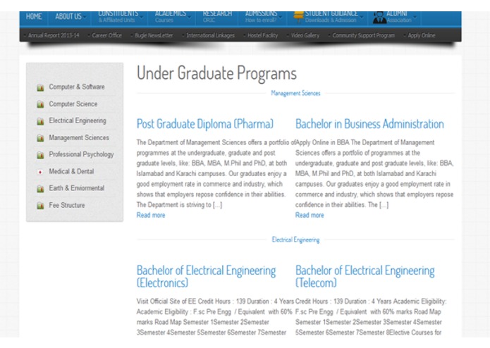 Bahria University Official Portal – screenshot 2
