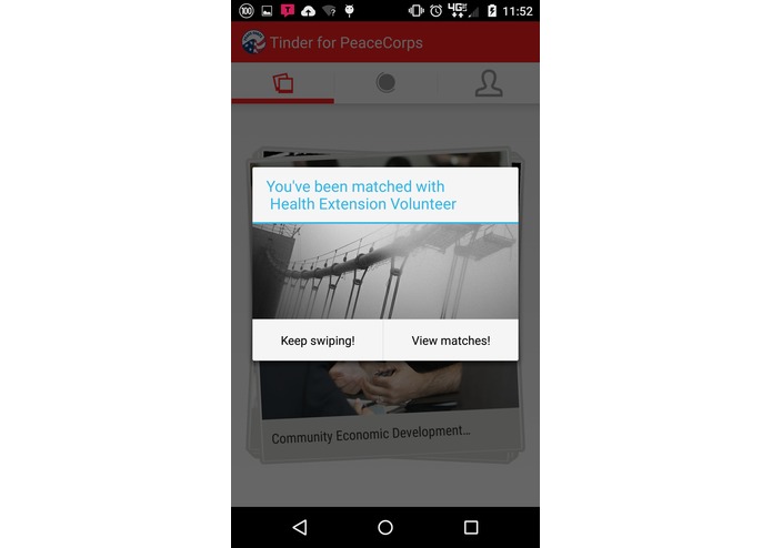 Tinder for Peace Corps – screenshot 1
