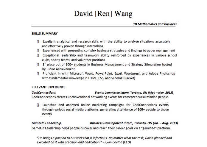 Nameless Resume – screenshot 3