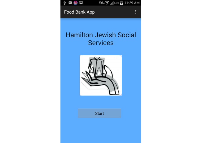 JSS Food Bank app – screenshot 1