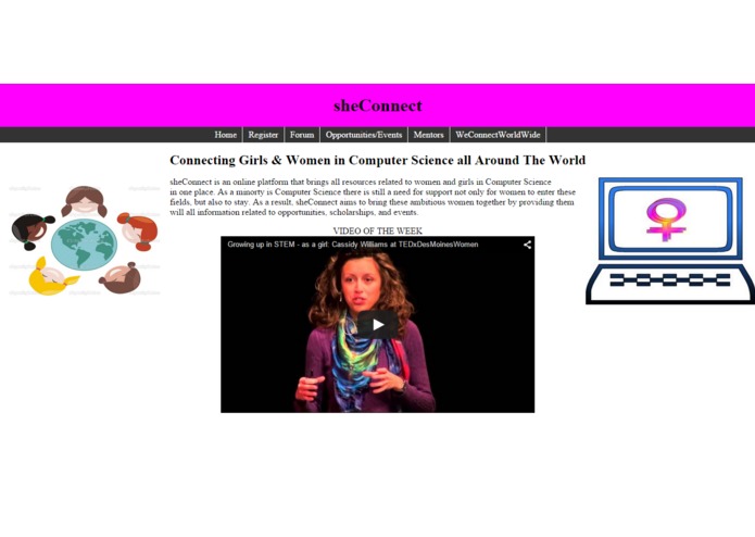 sheConnect-WeConnect - My First Website :) – screenshot 1