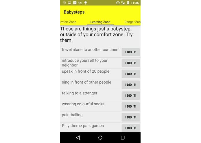 babystep – screenshot 2