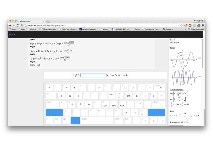 MathKeyBoard – screenshot 1