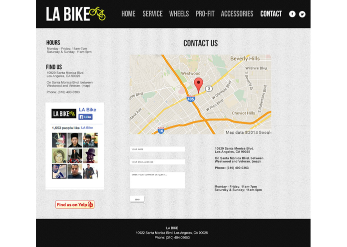 Bike website – screenshot 1