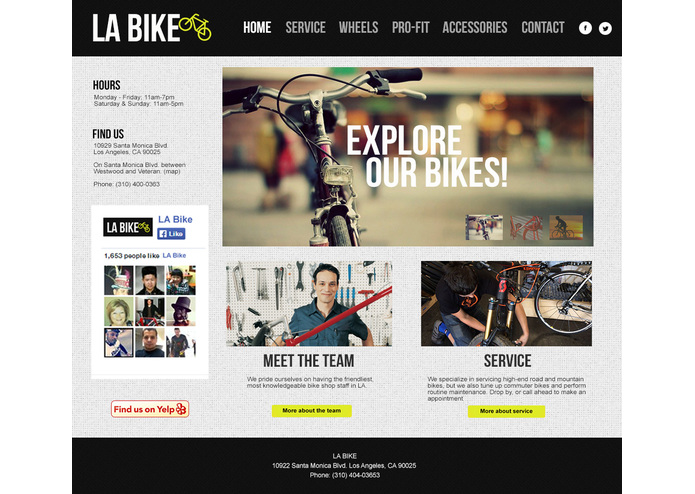 Bike website – screenshot 2