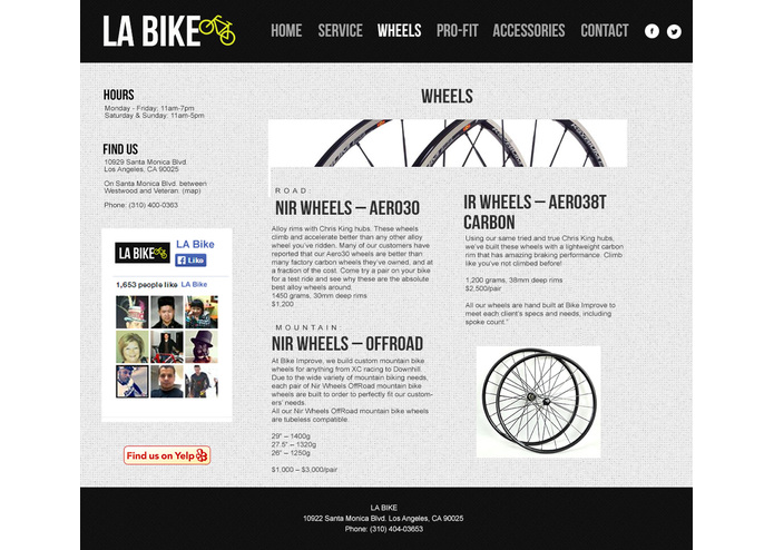 Bike website – screenshot 3