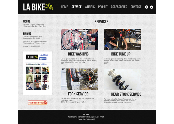 Bike website – screenshot 4