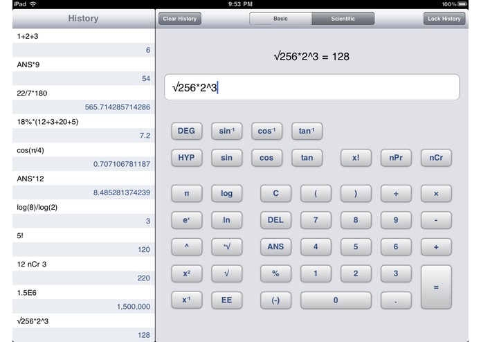 CalcEdit iPad app – screenshot 1