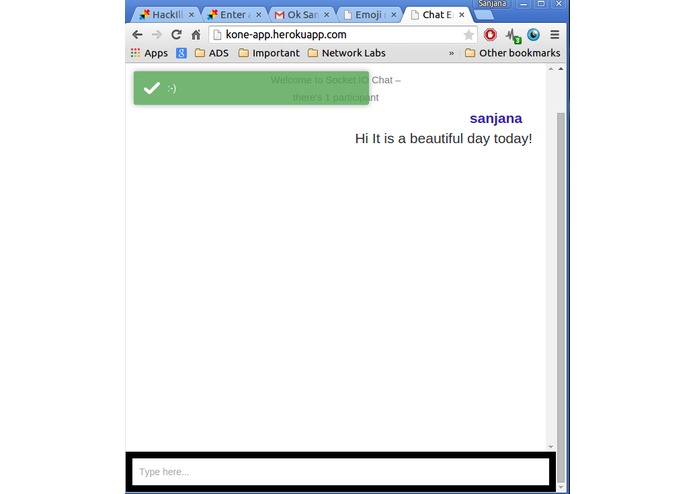 Kone- The emotion aware chatroom – screenshot 1