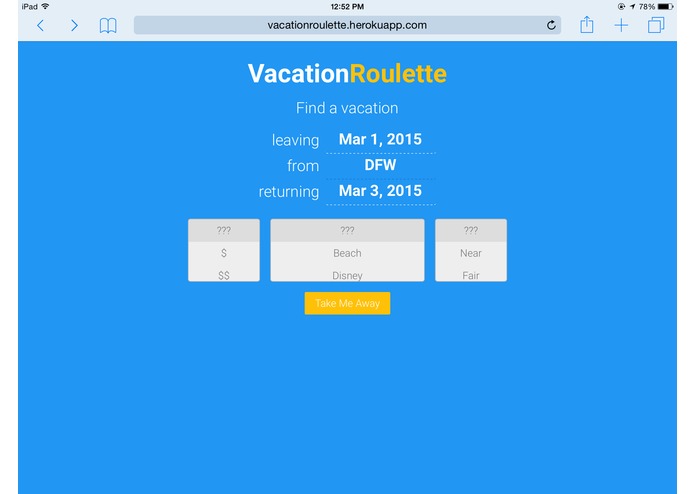 vacationroulette – screenshot 1