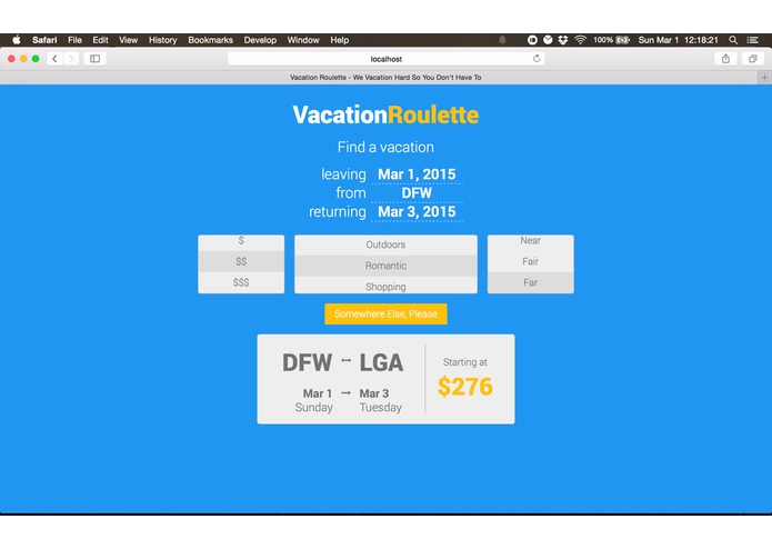 vacationroulette – screenshot 2