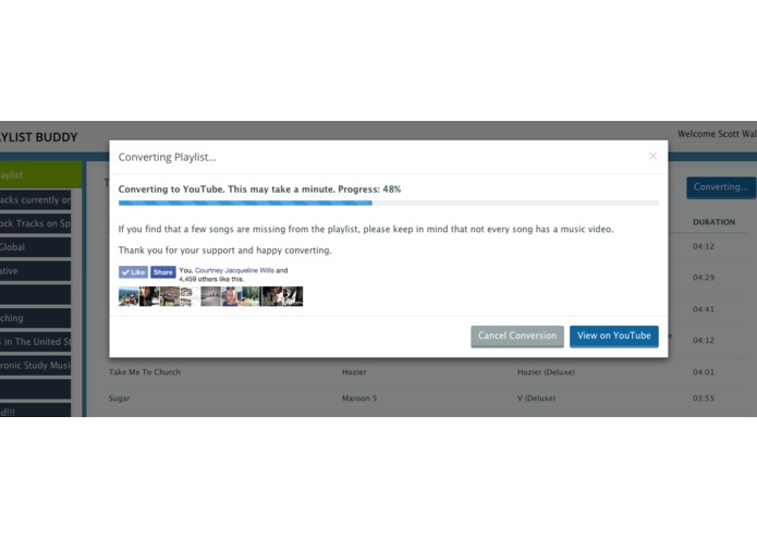 Playlist Buddy - Convert Spotify playlists to YouTube – screenshot 2