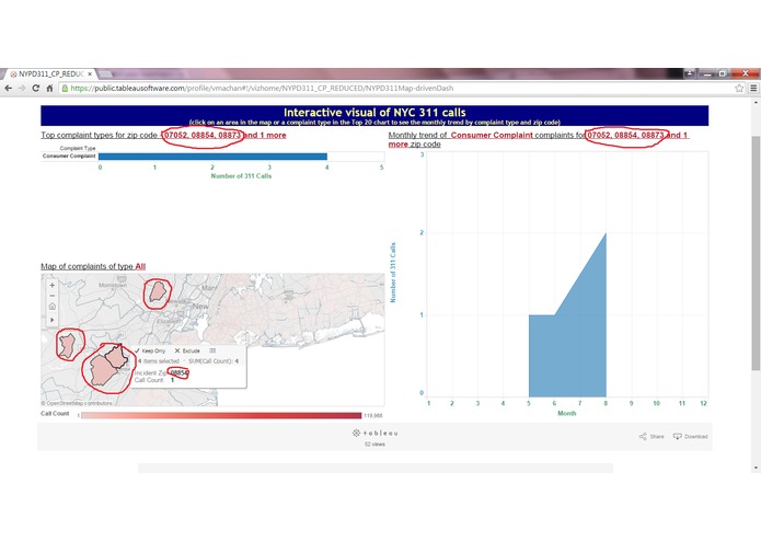 A visual analysis of New York City 311 Calls – screenshot 2