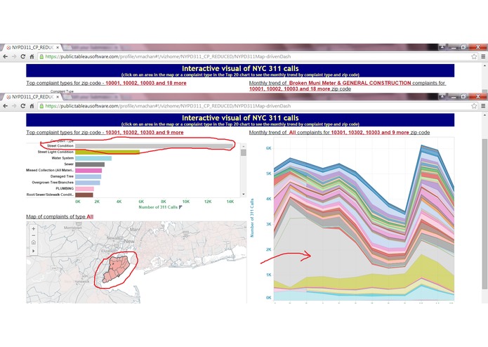 A visual analysis of New York City 311 Calls – screenshot 4