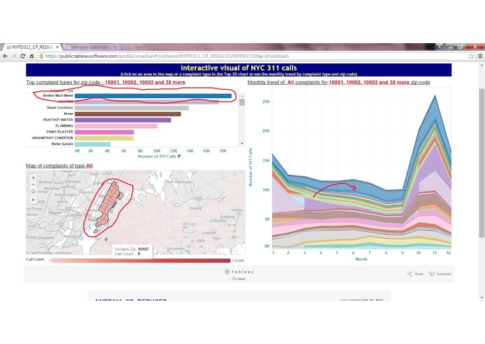 A visual analysis of New York City 311 Calls – screenshot 5