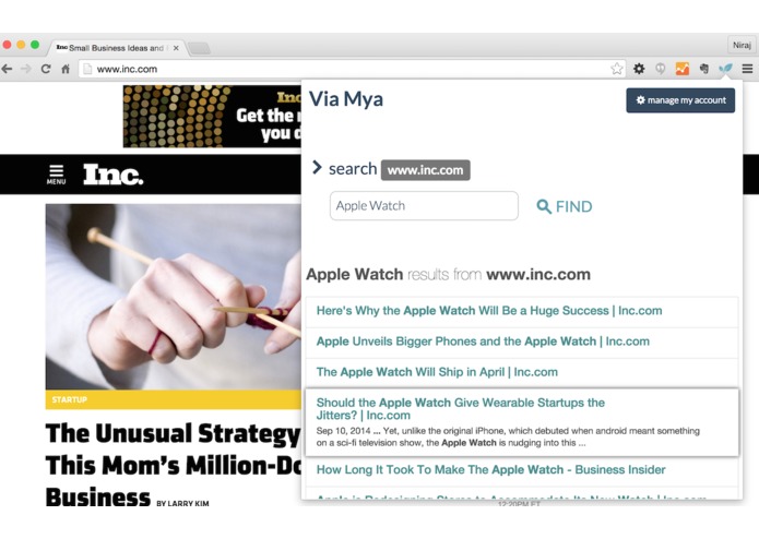 Mya's Extension for Chrome – screenshot 2