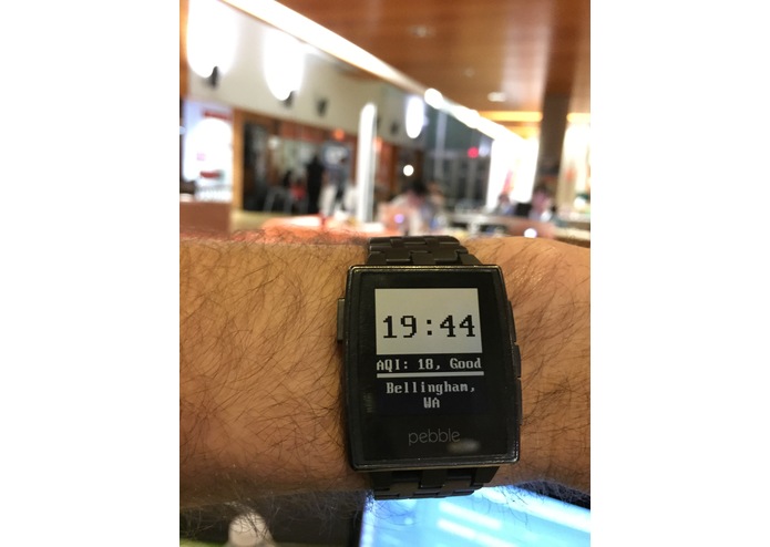 Pebble Air Quality Indicator – screenshot 1