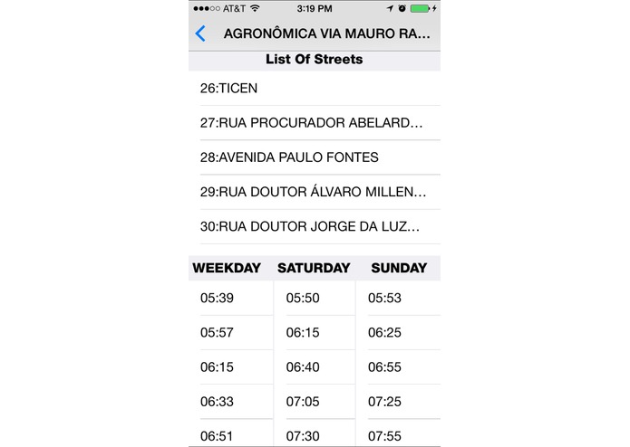 Florianópolis's public transportation – screenshot 1