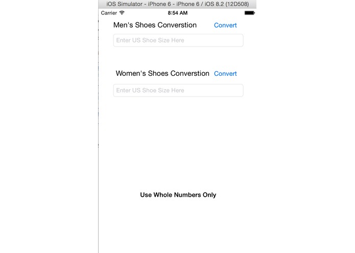 shoeConverter – screenshot 1