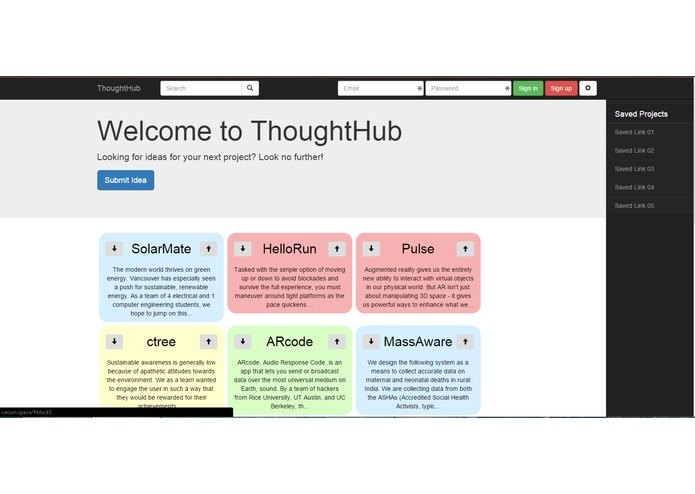 ThoughtHub – screenshot 1