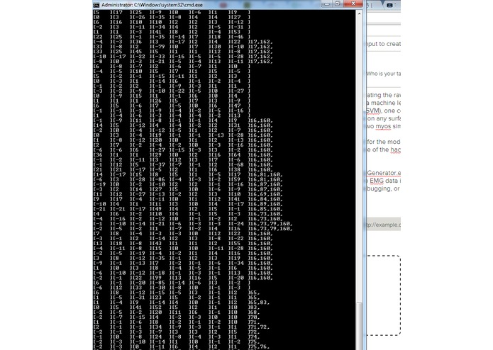 Myo Imaginary Keyboard Training Data Generator – screenshot 1