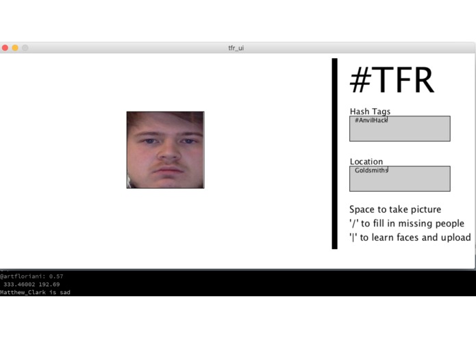 #TFR (Twitter Face Recognition) – screenshot 1