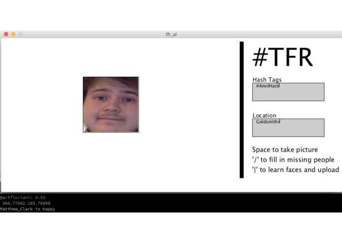 #TFR (Twitter Face Recognition) – screenshot 2