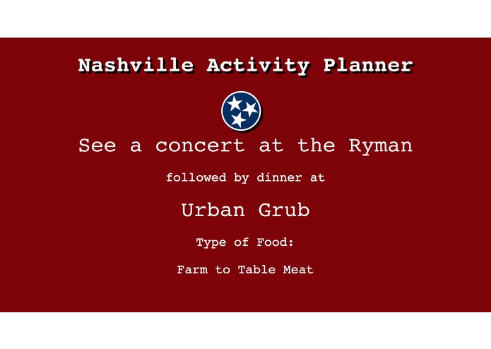 Nashville Activity Planner – screenshot 1