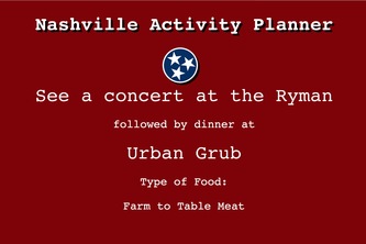 Nashville Activity Planner