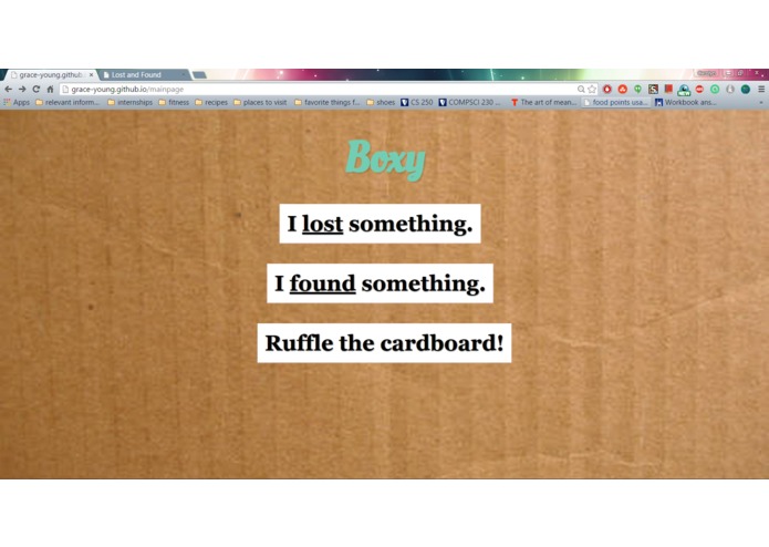 Boxy: A Lost and Found Web App – screenshot 1