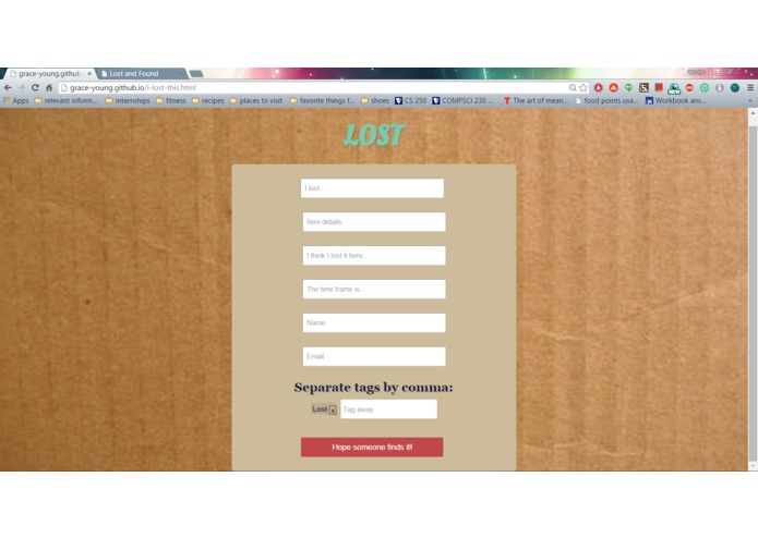 Boxy: A Lost and Found Web App – screenshot 2