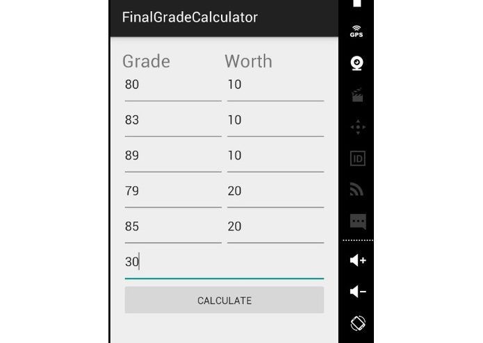 FinalGradeCalculator – screenshot 2