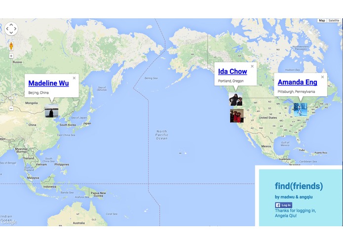 find(friends) – screenshot 1