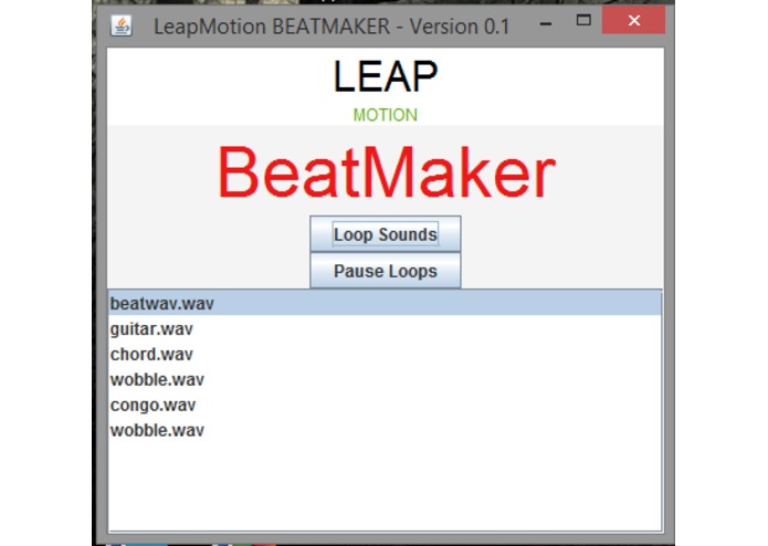 Leap Motion BeatMaker – screenshot 1