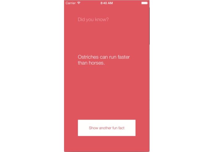 Fun Facts App – screenshot 1