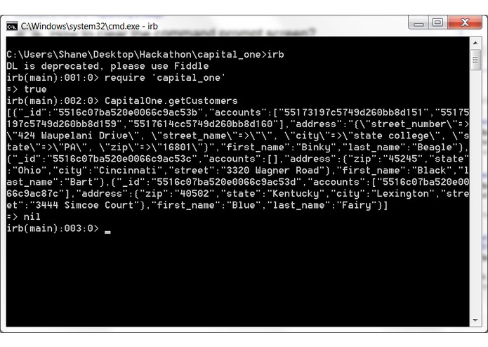 capital_one rubygem – screenshot 1