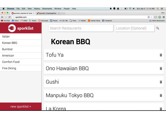 sporklist – screenshot 3