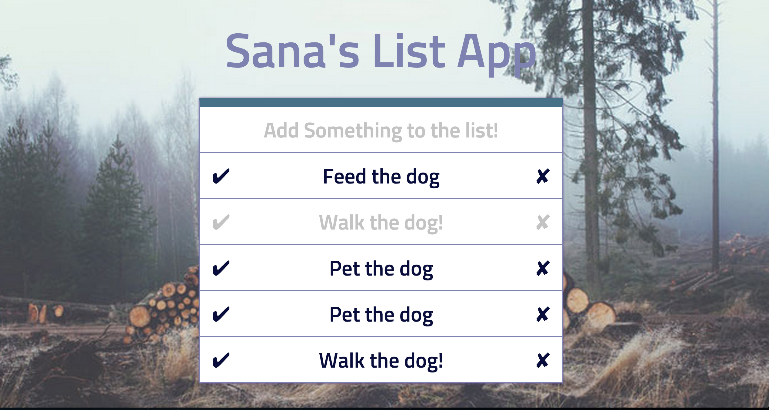 To Do List Using React js Devpost