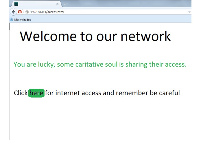Share your Internet access – screenshot 2