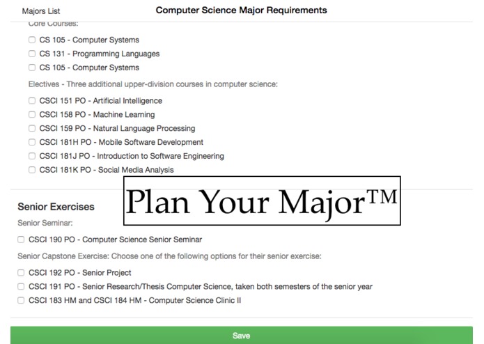 Plan Your Major – screenshot 1