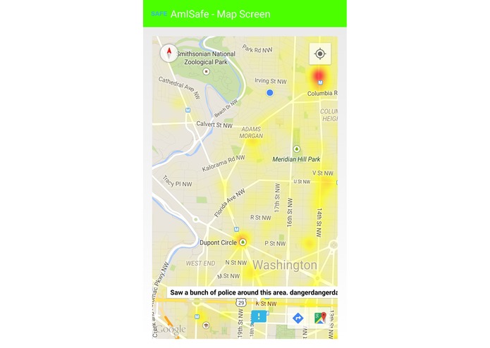 AmISafe – screenshot 1