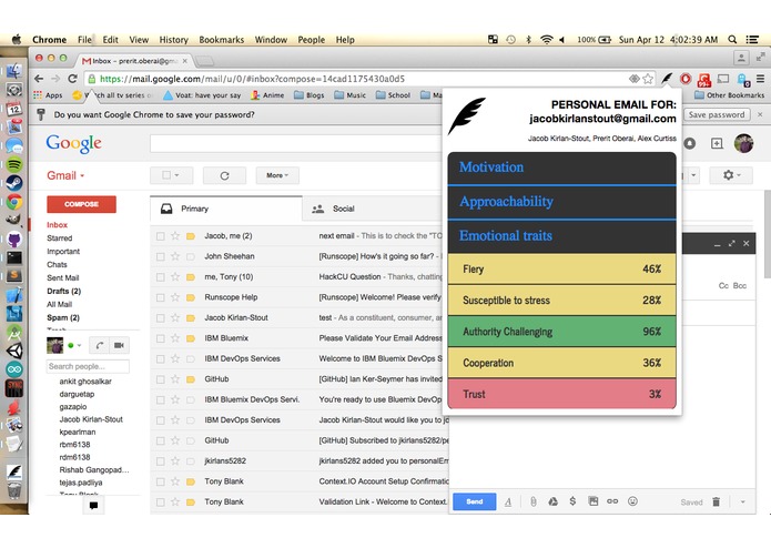 personalEmails – screenshot 1