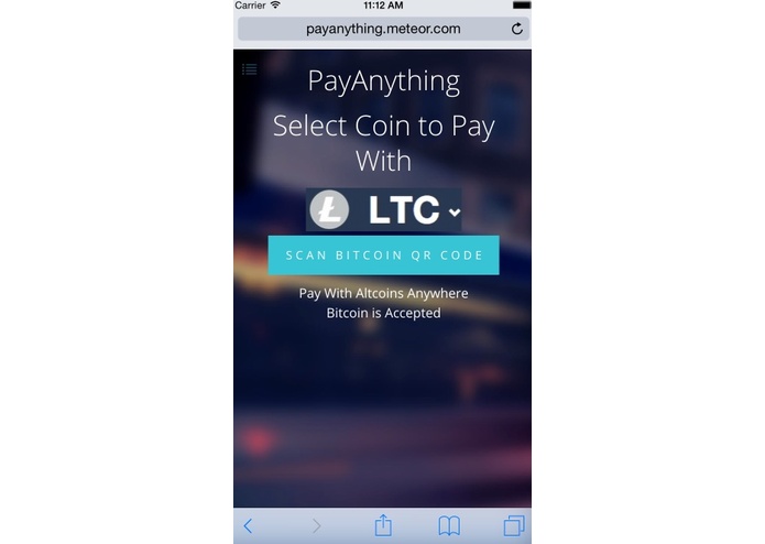 PayAnything Mobile Payments with ShapeShift – screenshot 1