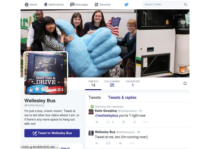 Wellesley Bus Twitter Updater – screenshot 1