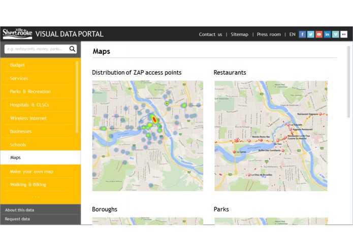 Sherbrooke For You - visual data portal – screenshot 1