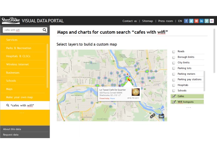 Sherbrooke For You - visual data portal – screenshot 2