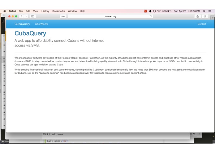 CubaQuery - Connecting Cuba via SMS and Email – screenshot 1